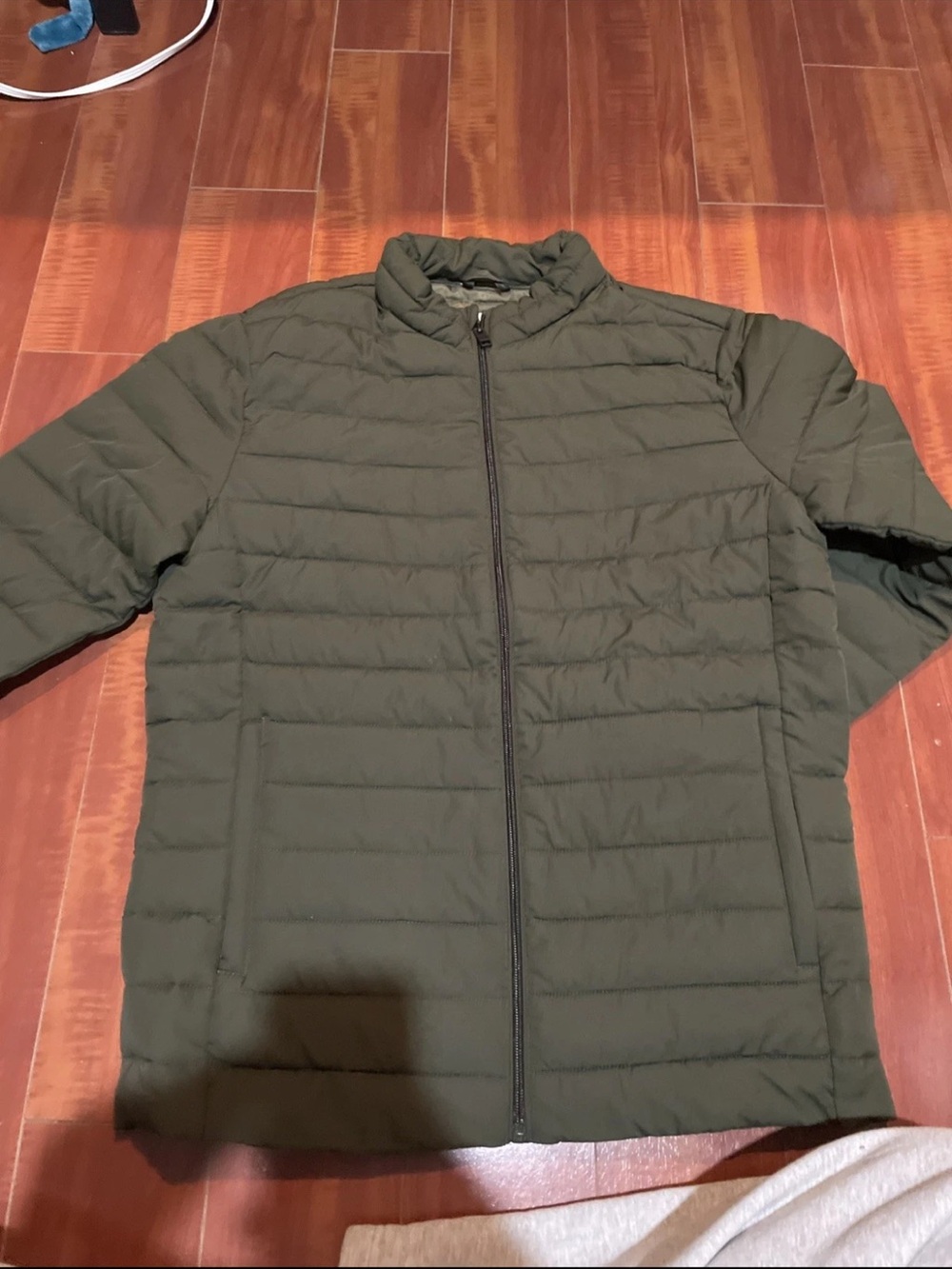 Men’s Green Puffer Jacket jack and jones size medium